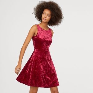 Maroon Velour Dress